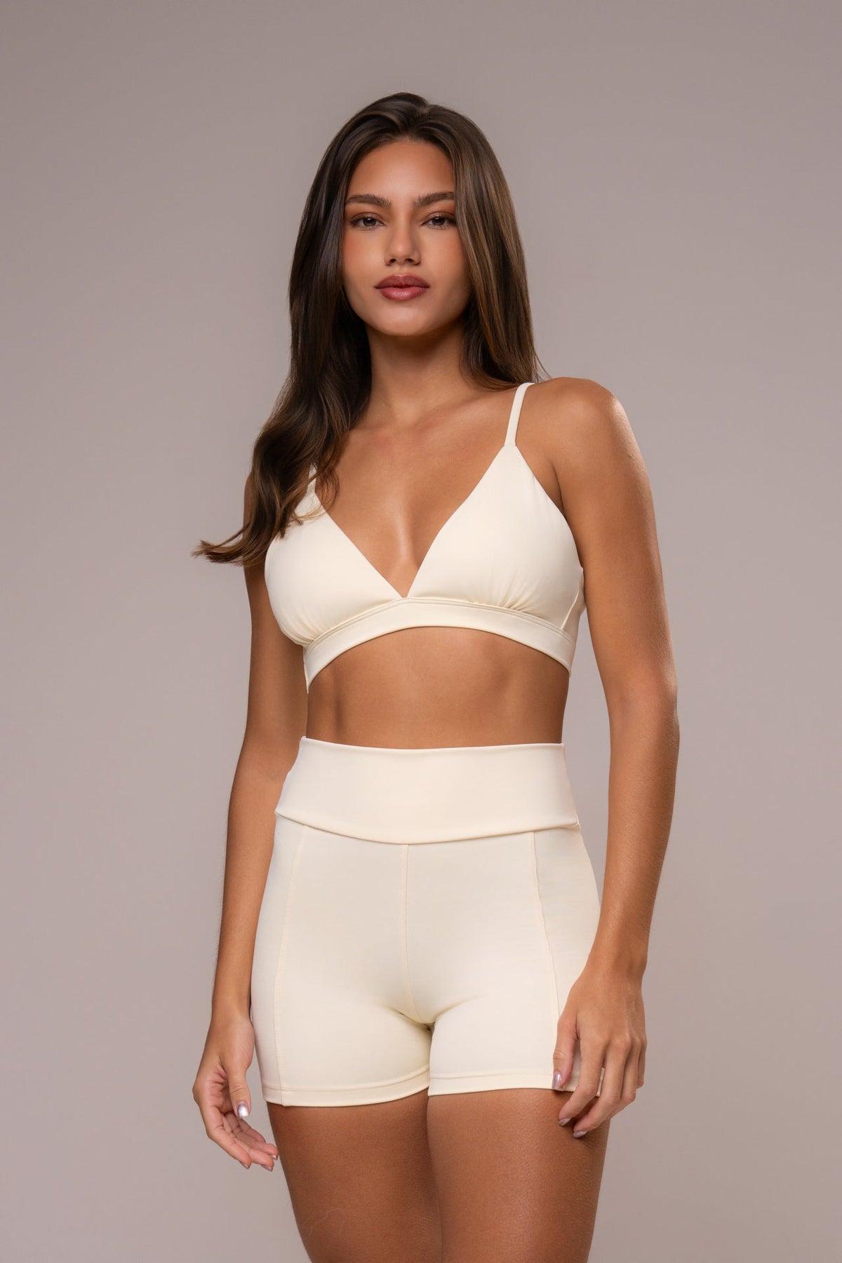 Damen Shorts & Top Set Liora - Vanille