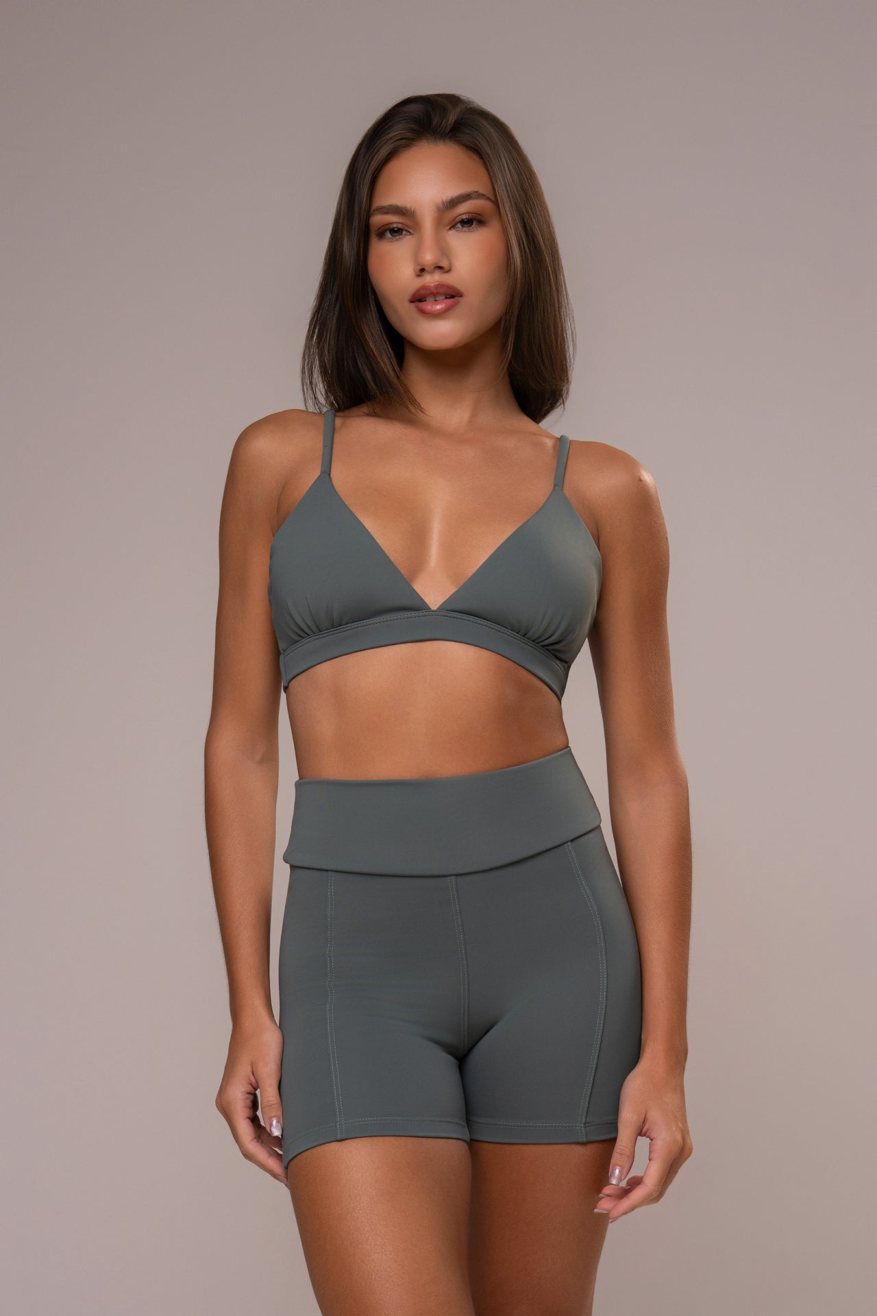 Damen Shorts & Top Set Fiora - Grau Gruen