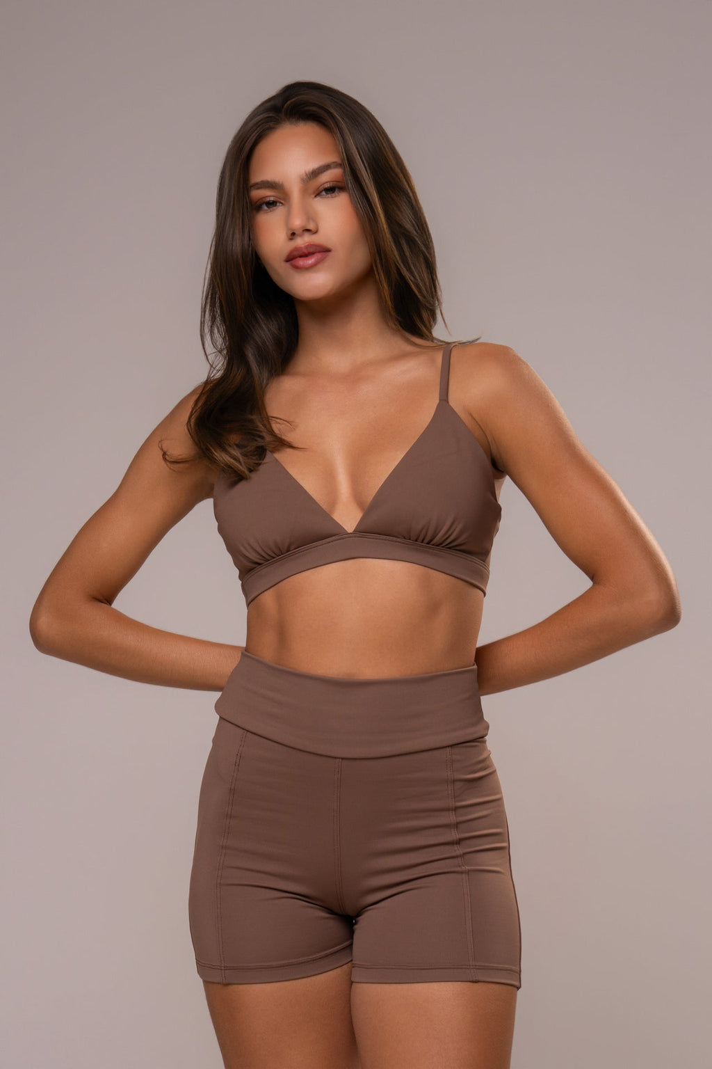 Damen Shorts & Top Set Alina - Schokolade