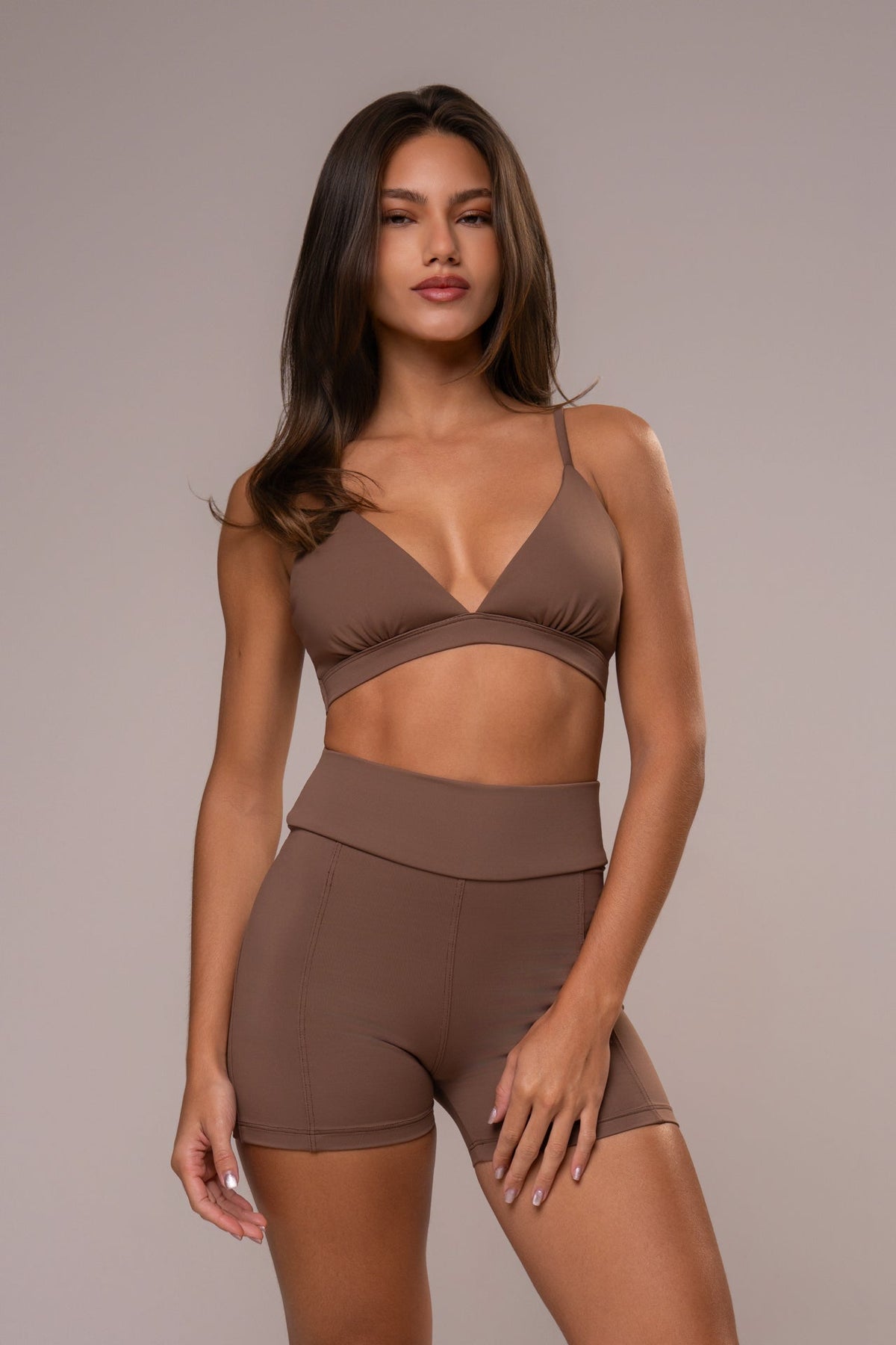 Damen Shorts & Top Set Alina - Schokolade