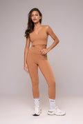 Damen Leggings & Top Set Celina - Zimt