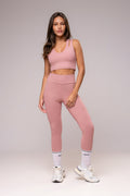 Damen Leggings & Top Set Leona - Rose