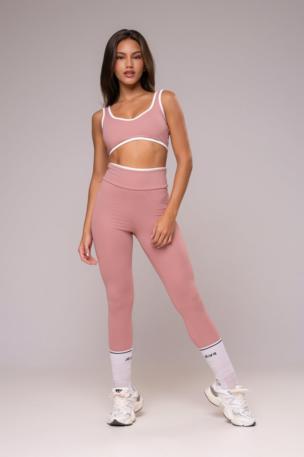 Damen Leggings & Top Set Mira - Rose