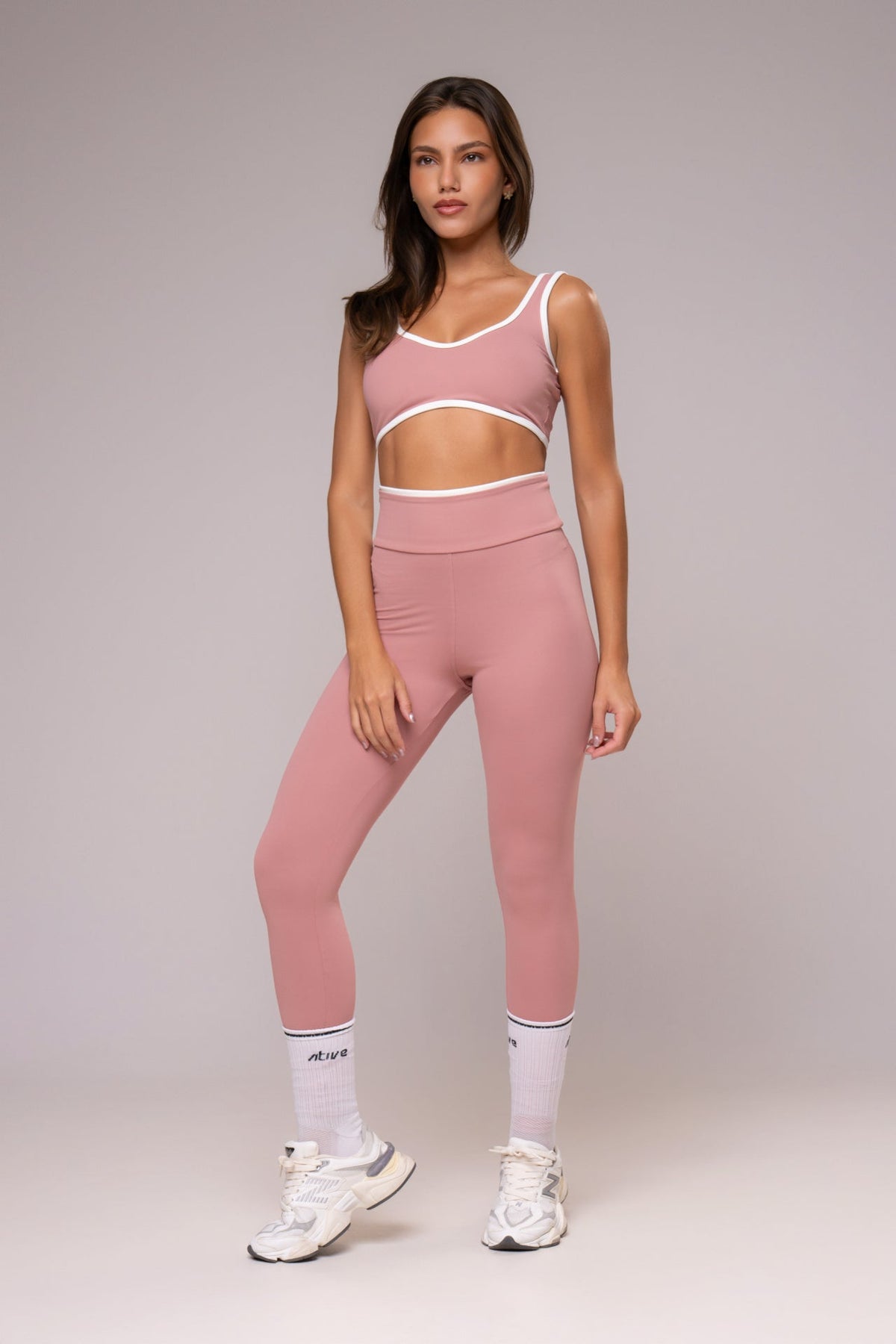 Damen Leggings & Top Set Mira - Rose