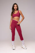 Damen Leggings & Top Set Solenne - Bordeaux