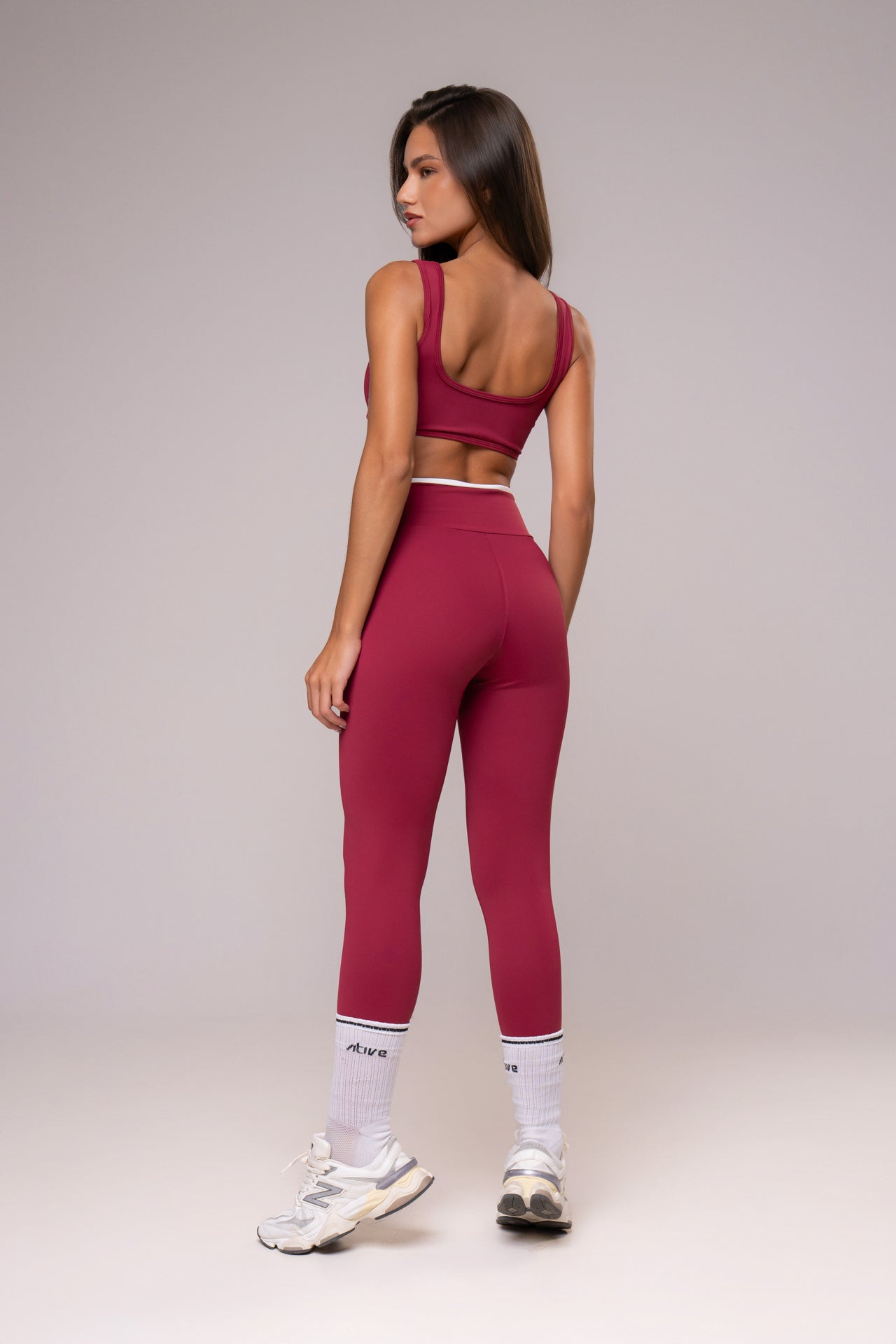 Damen Leggings & Top Set Solenne - Bordeaux