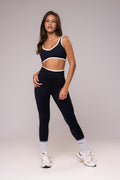 Damen Leggings & Top Set Noemi - Schwarz
