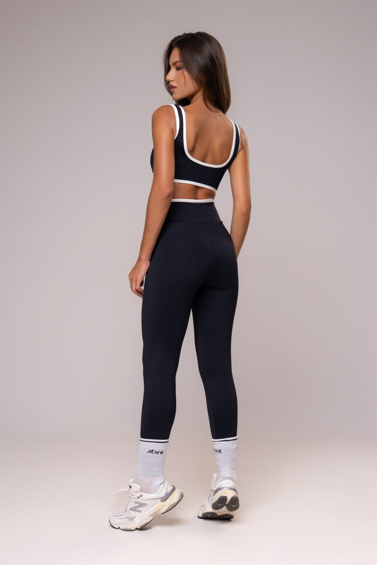 Damen Leggings & Top Set Noemi - Schwarz