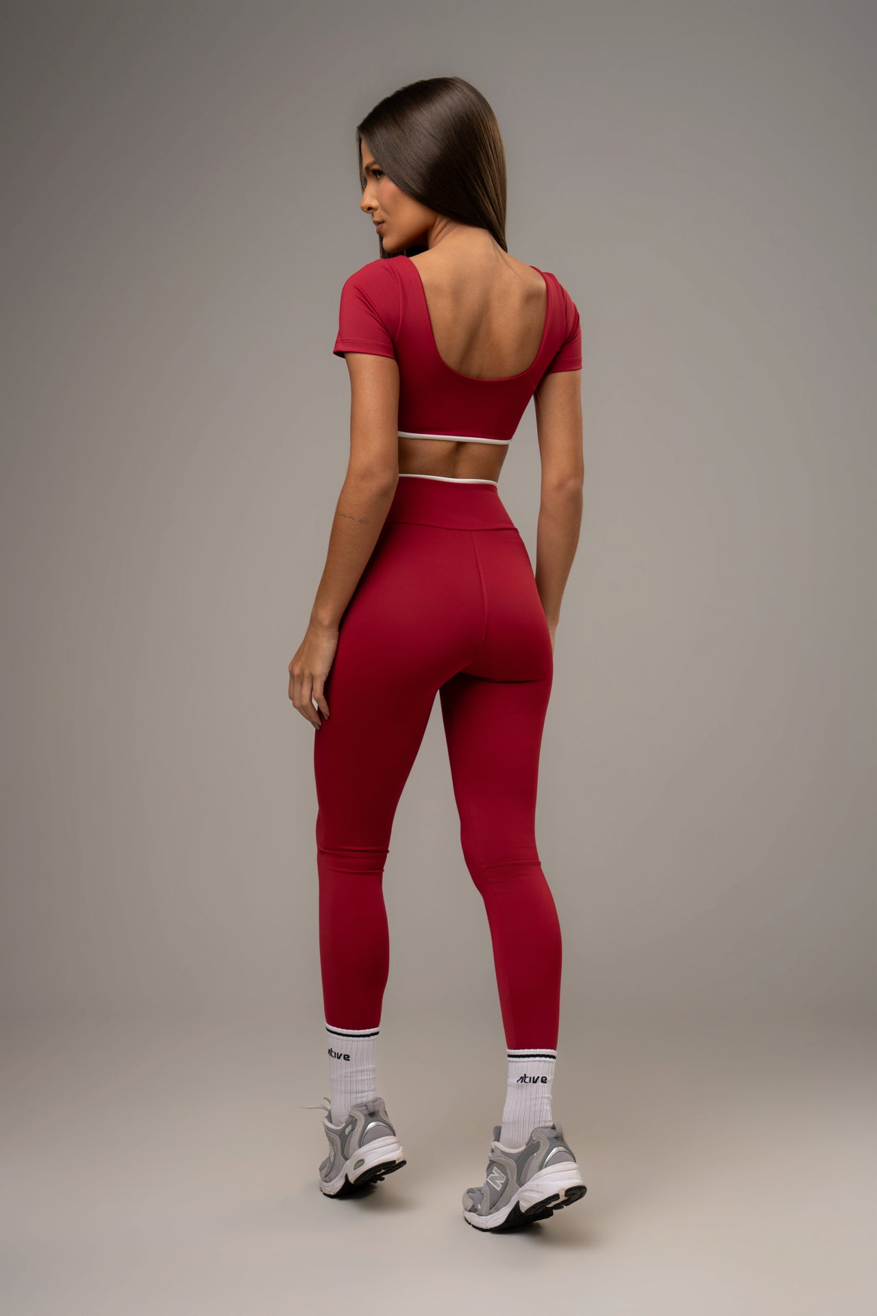 Damen Leggings & Top Set Fiora - Burgund