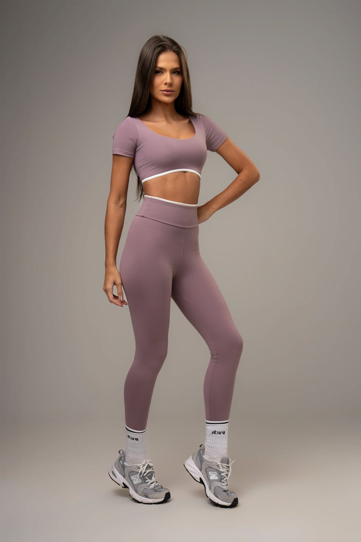 Damen Leggings & Top Set Aurelia - Rose