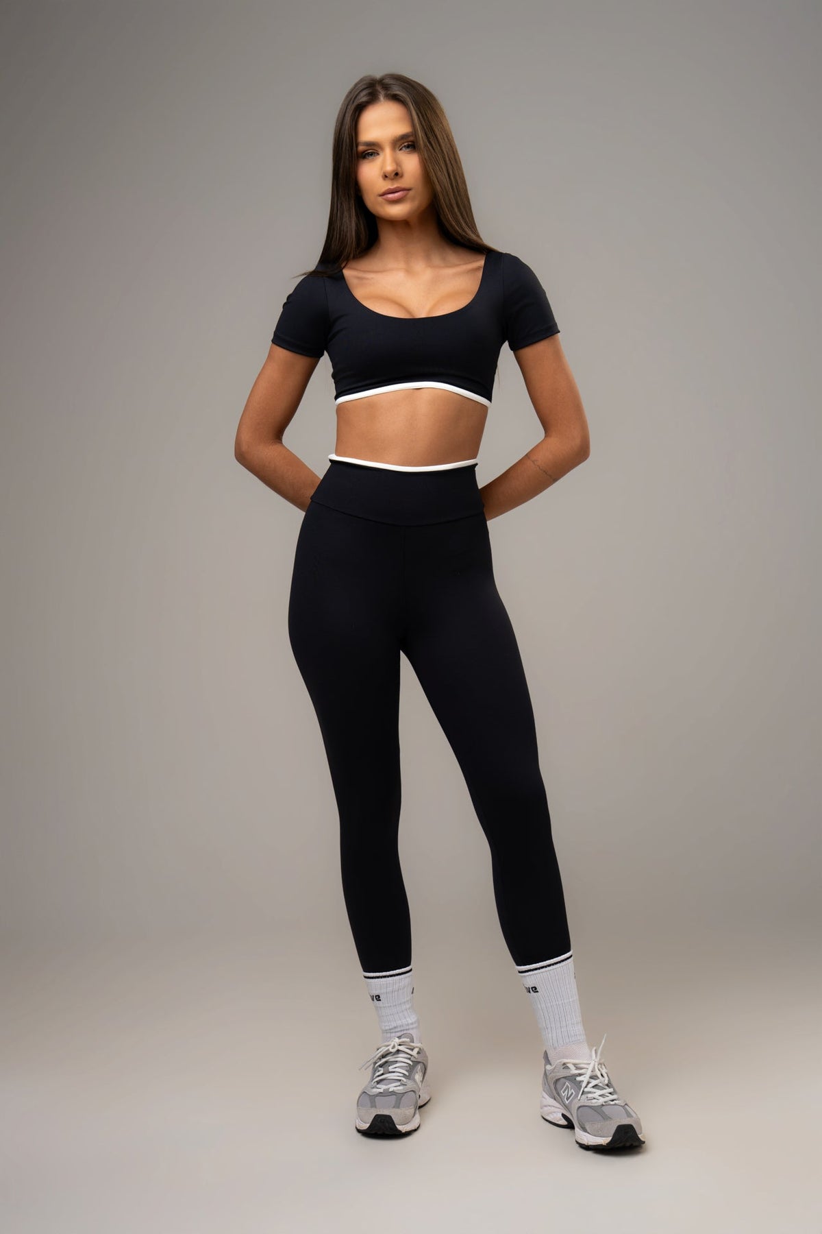 Damen Leggings & Top Set Aurelia - Schwarz