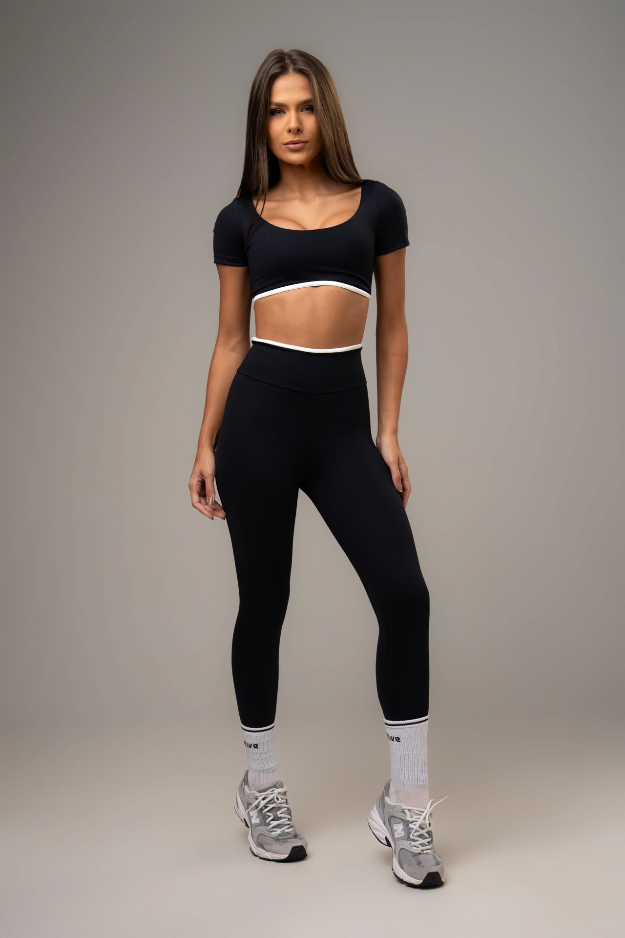 Damen Leggings & Top Set Aurelia - Schwarz