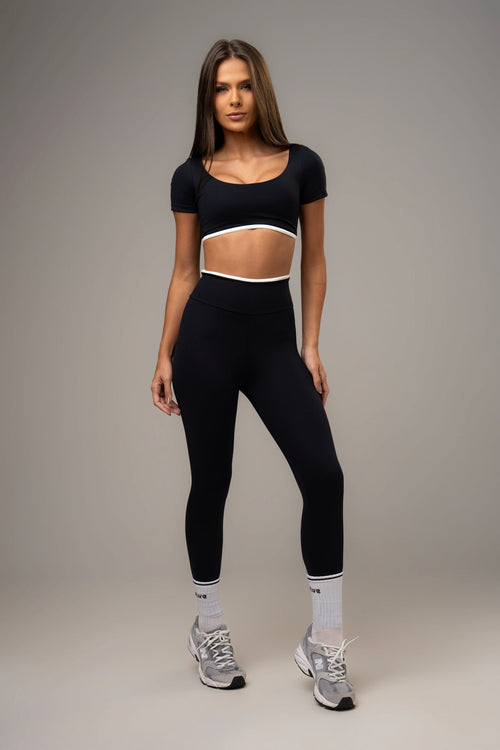 Damen Leggings & Top Set Aurelia - Schwarz