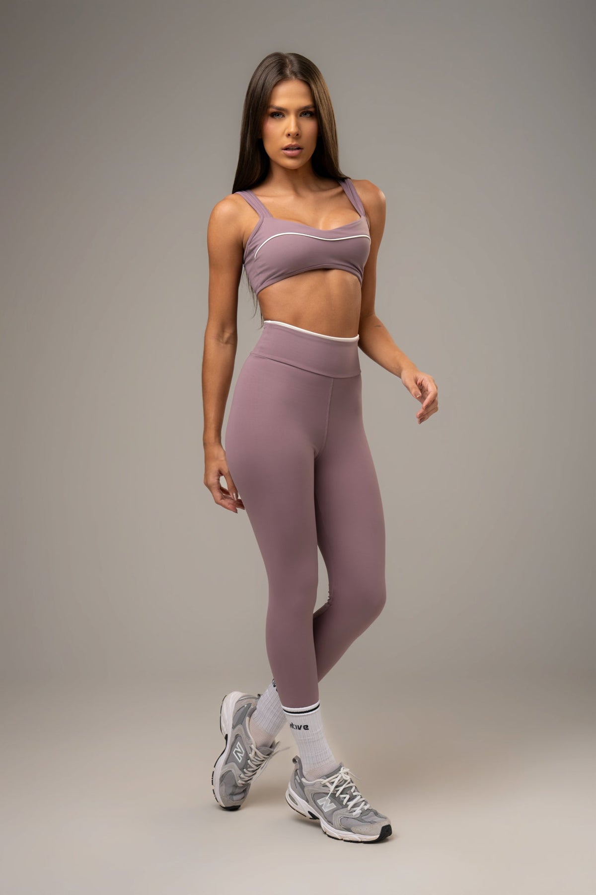 Damen Leggings & Top Set Valena - Rose