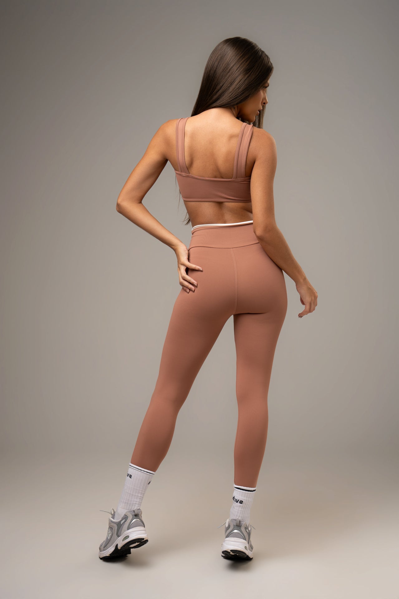 Damen Leggings & Top Set Vivienne - Mocha