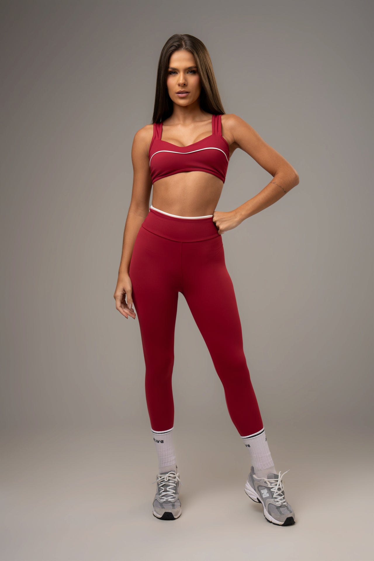 Damen Leggings & Top Set Calina - Rot