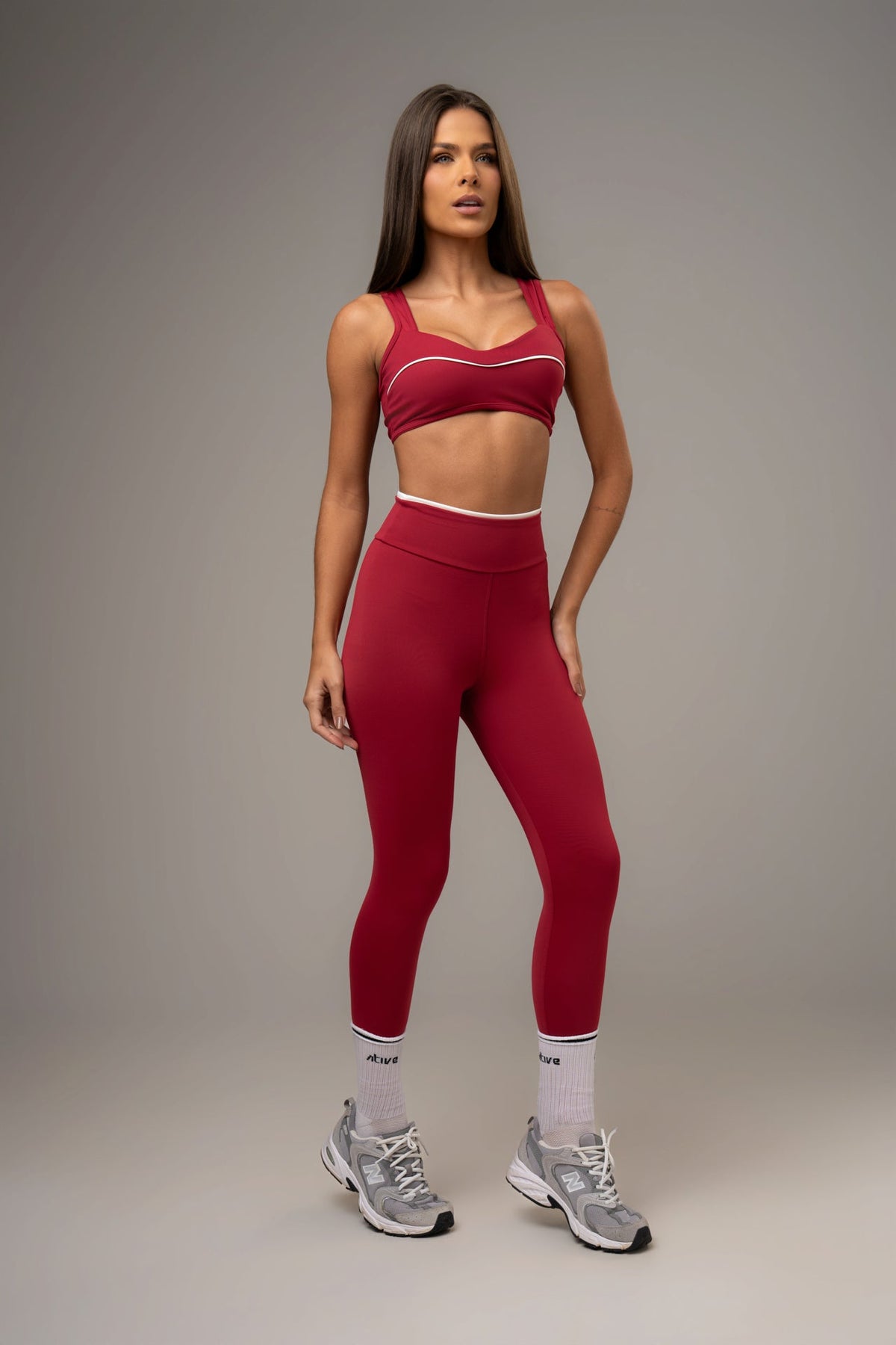 Damen Leggings & Top Set Calina - Rot