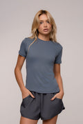 Damen Dry-Fit Shirt Veluna - Graphit