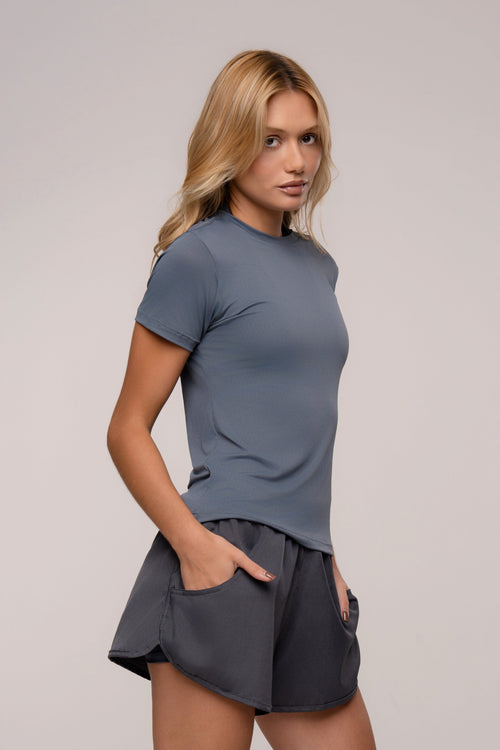 Damen Dry-Fit Shirt Veluna - Graphit