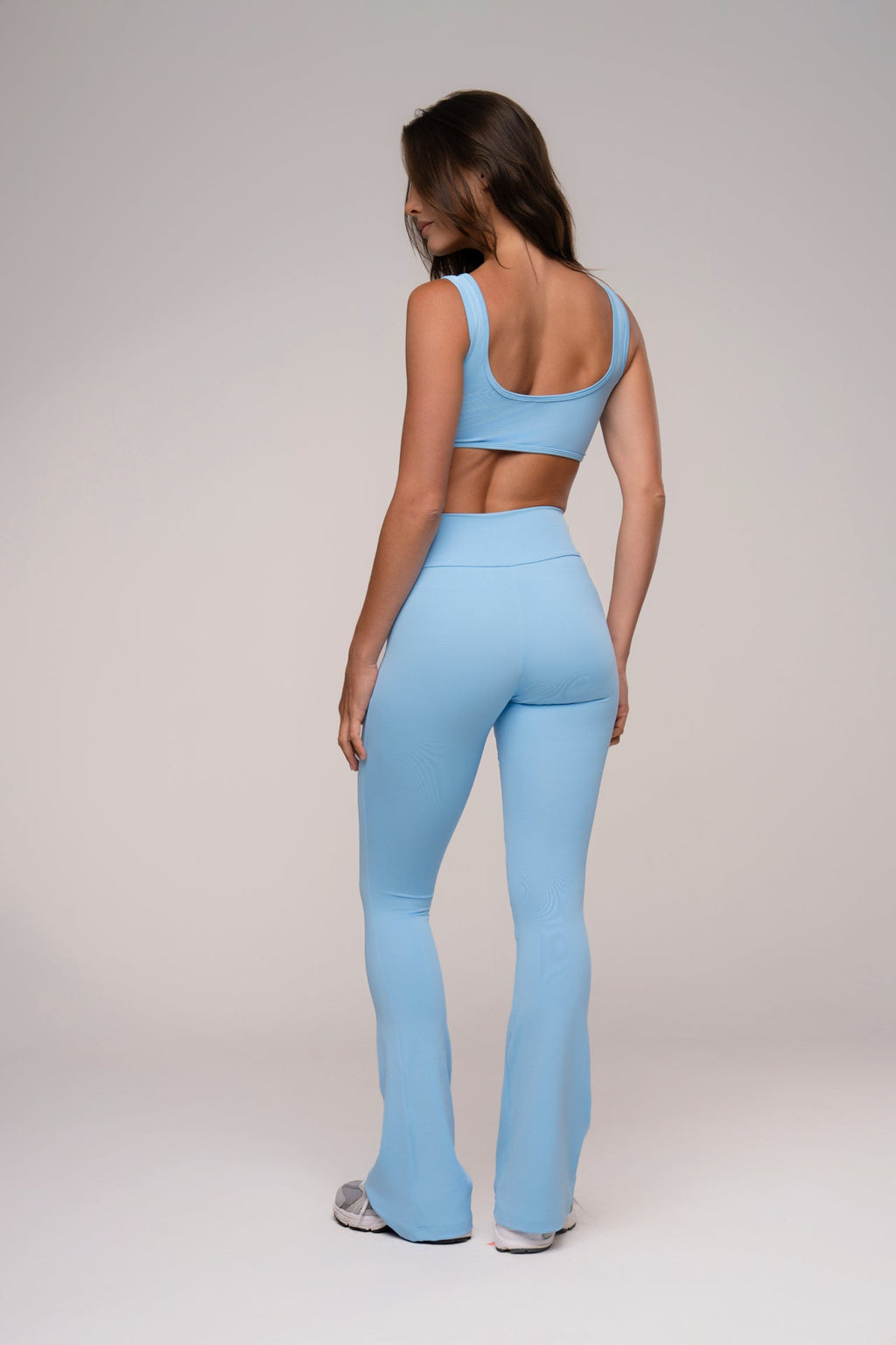 Damen Flare-Leggings Set Vivienne - Eisblau