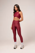 Damen Leggings & Top Set Nivara - Marsala