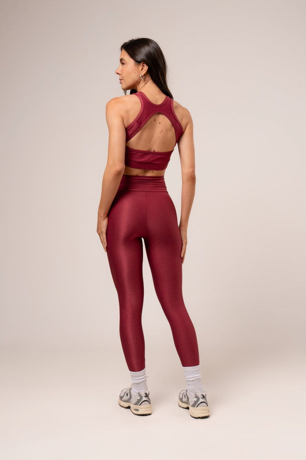 Damen Leggings & Top Set Nivara - Marsala