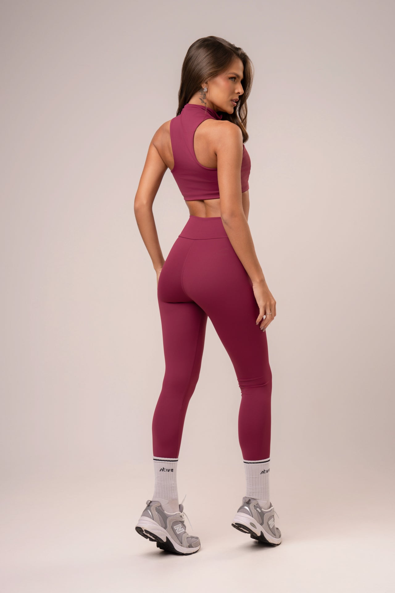 Damen Leggings & Top Set Viona - Malve