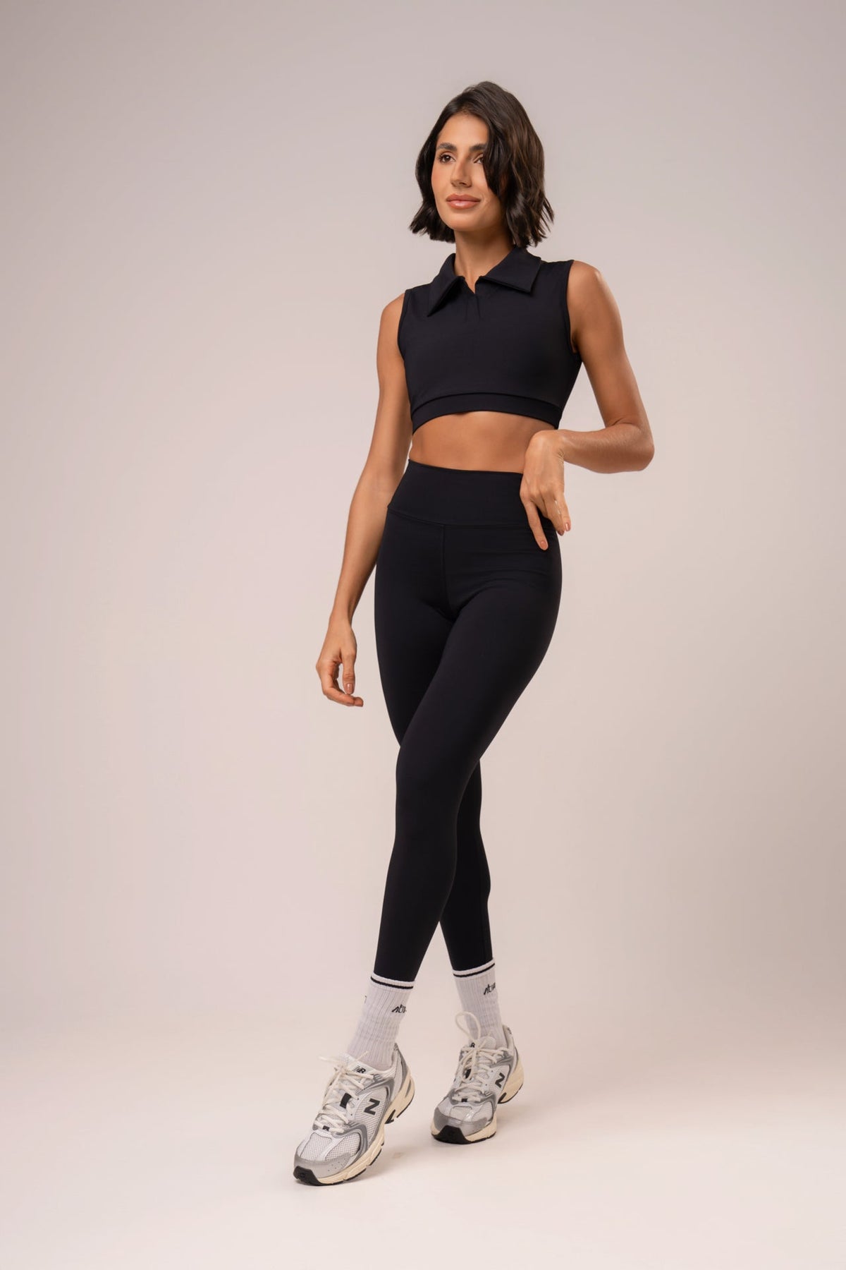 Damen Leggings & Top Set Sorelia - Schwarz