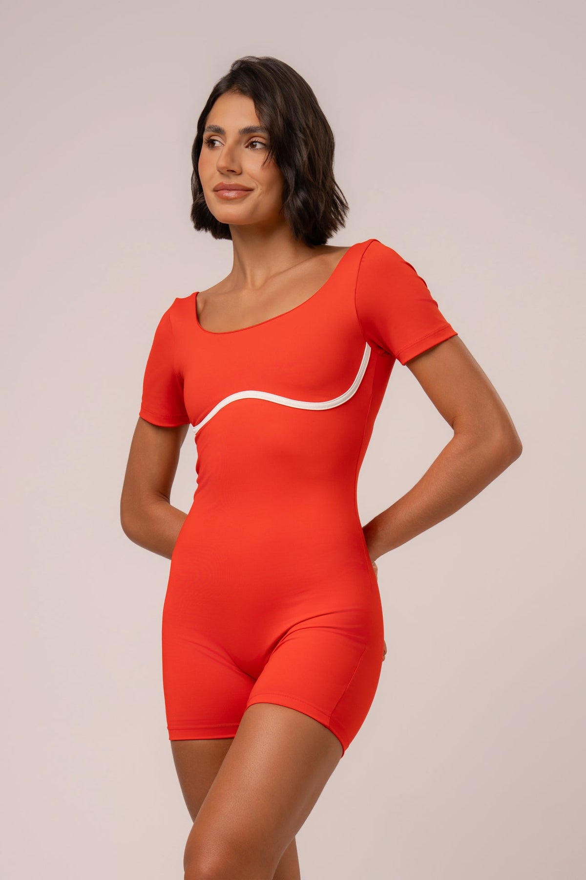 Damen Sport-Jumpsuit Veluna - Intensivrot