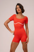 Damen Sport-Jumpsuit Veluna - Intensivrot