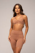 Damen Shorts & Top Set Isla - Mocha