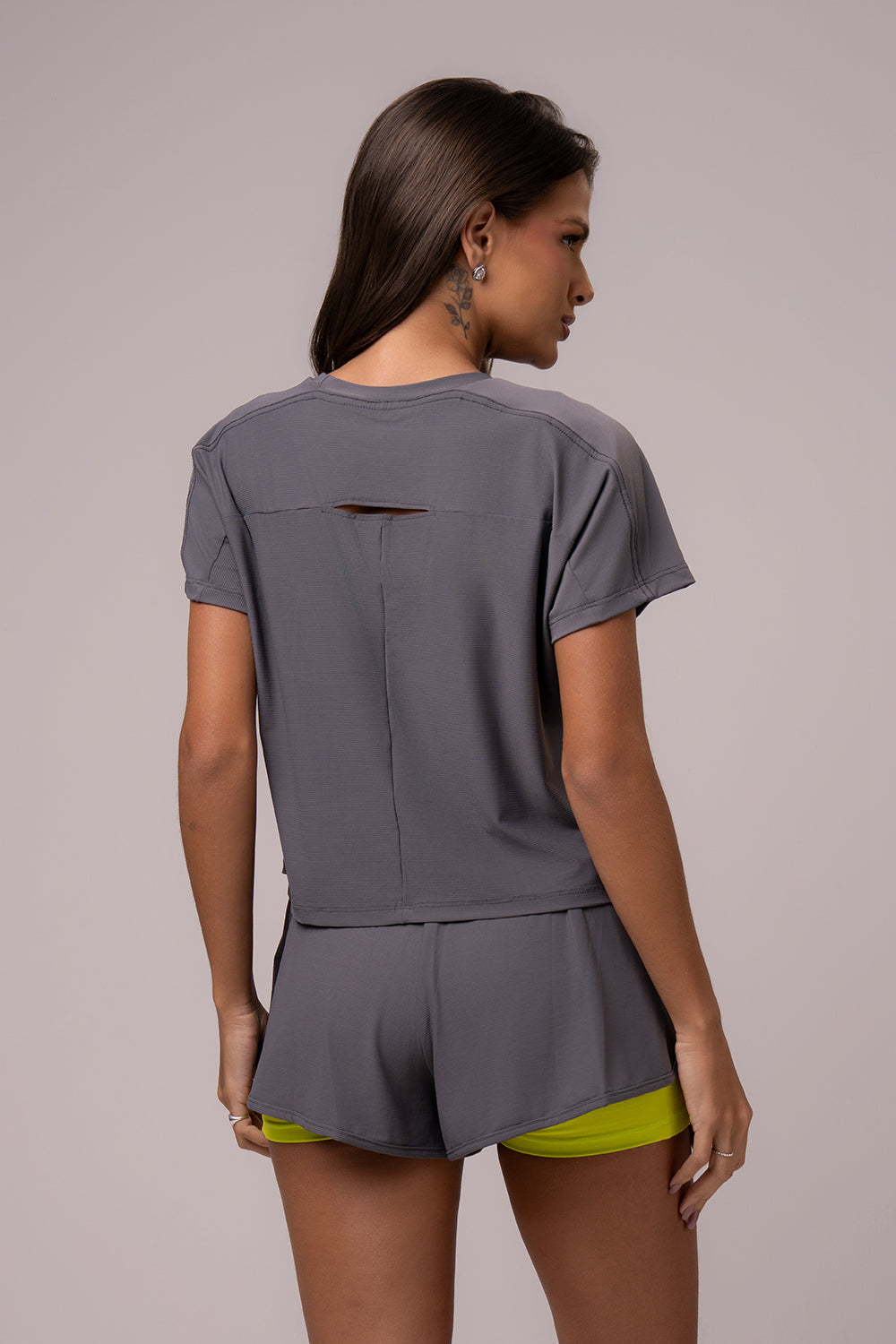 Damen Dry-Fit Shirt Novelle - Graphit