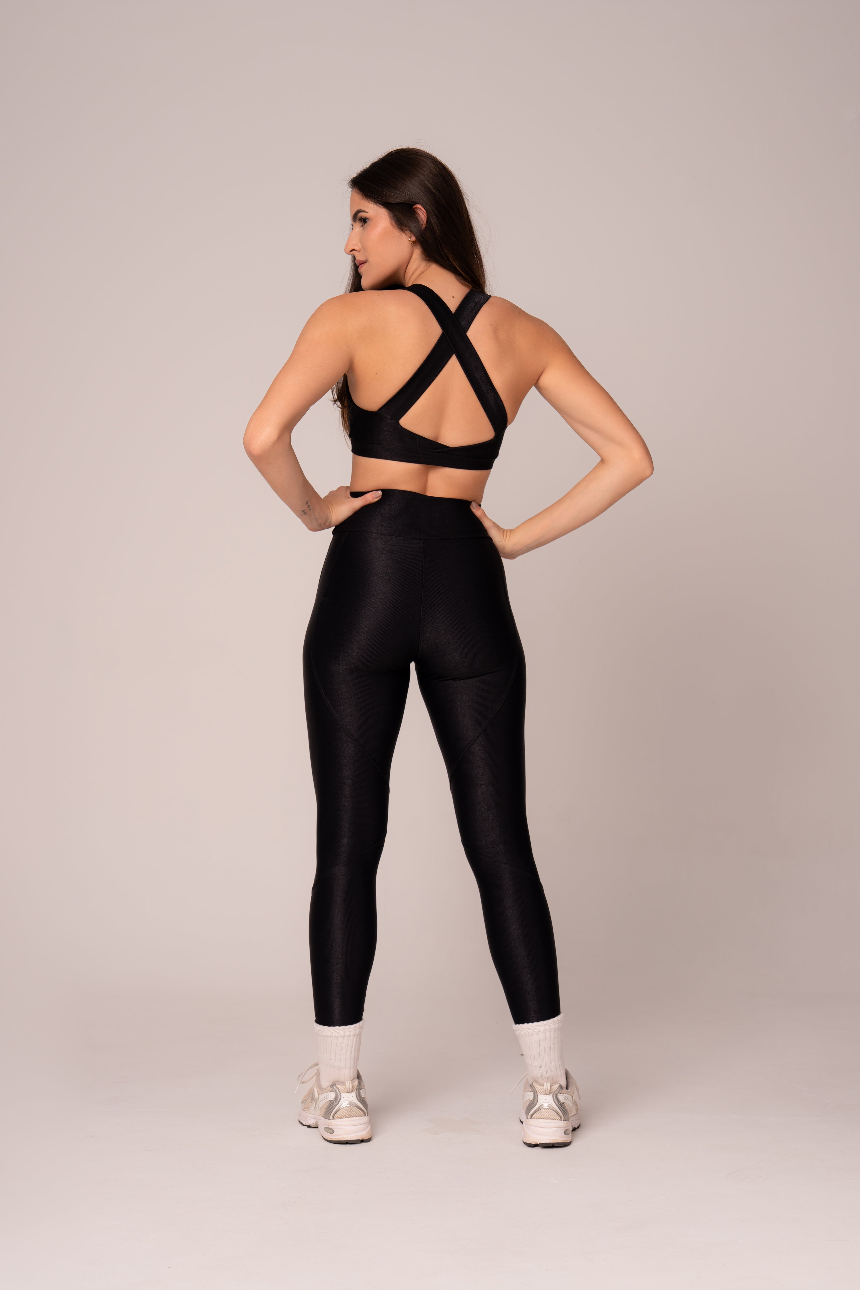 Damen Leggings & Top Set Mavelle - Schwarz