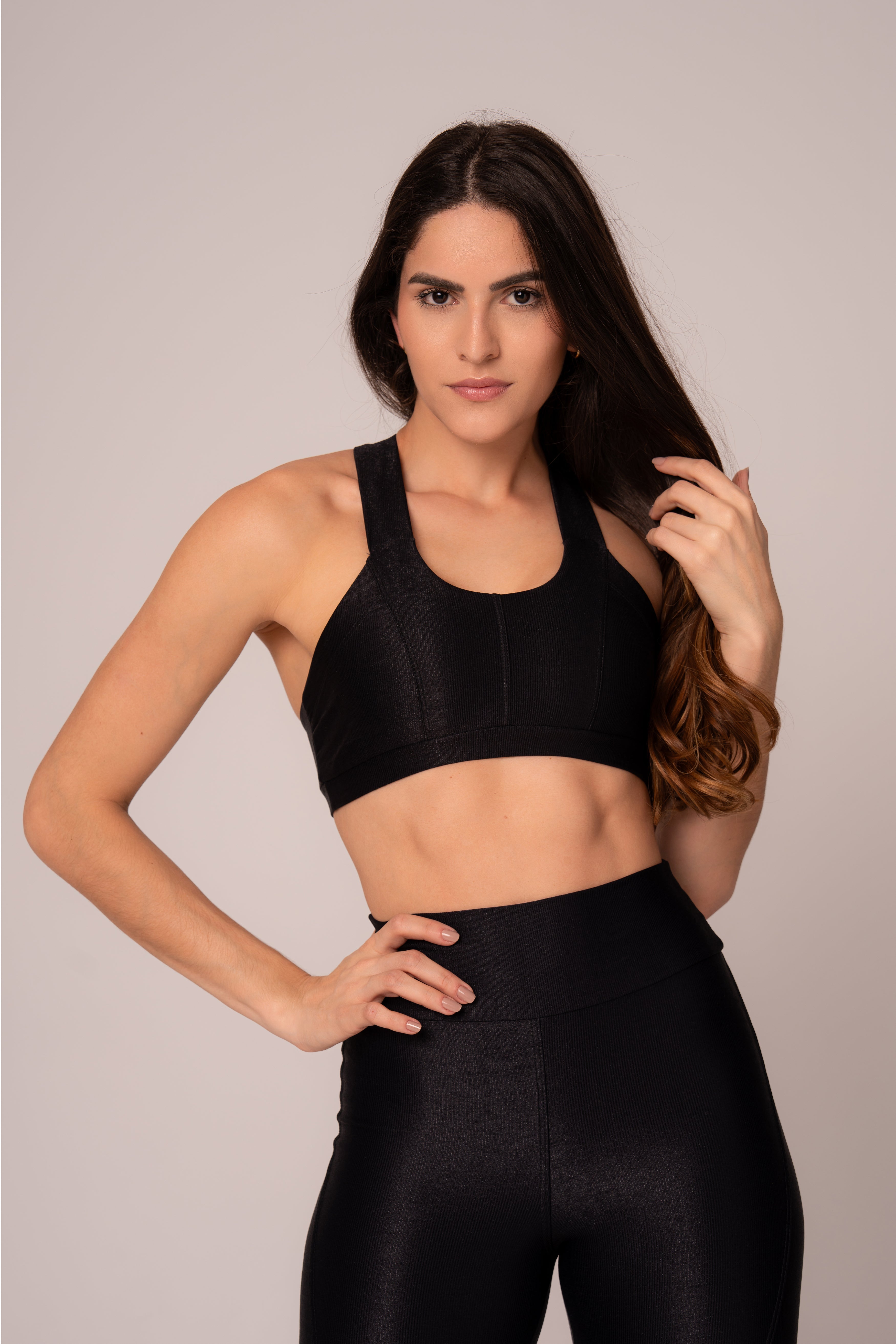 Damen Leggings & Top Set Mavelle - Schwarz