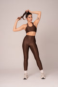 Damen Leggings & Top Set Nora - Kakao
