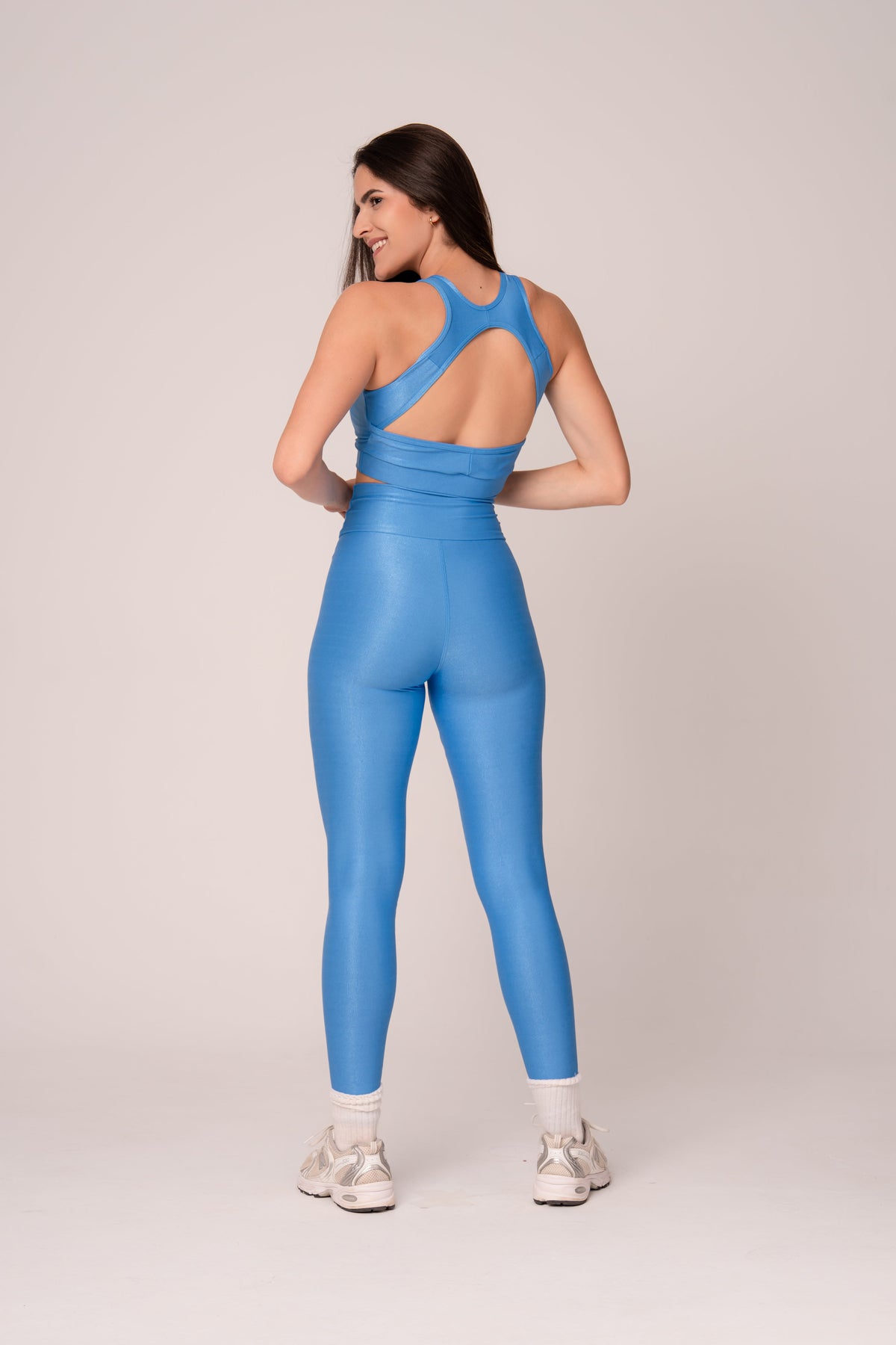 Damen Leggings & Top Set Novelle - Himmelblau