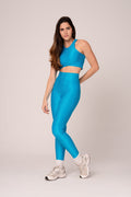 Damen Leggings & Top Set Nivara - Capriblau