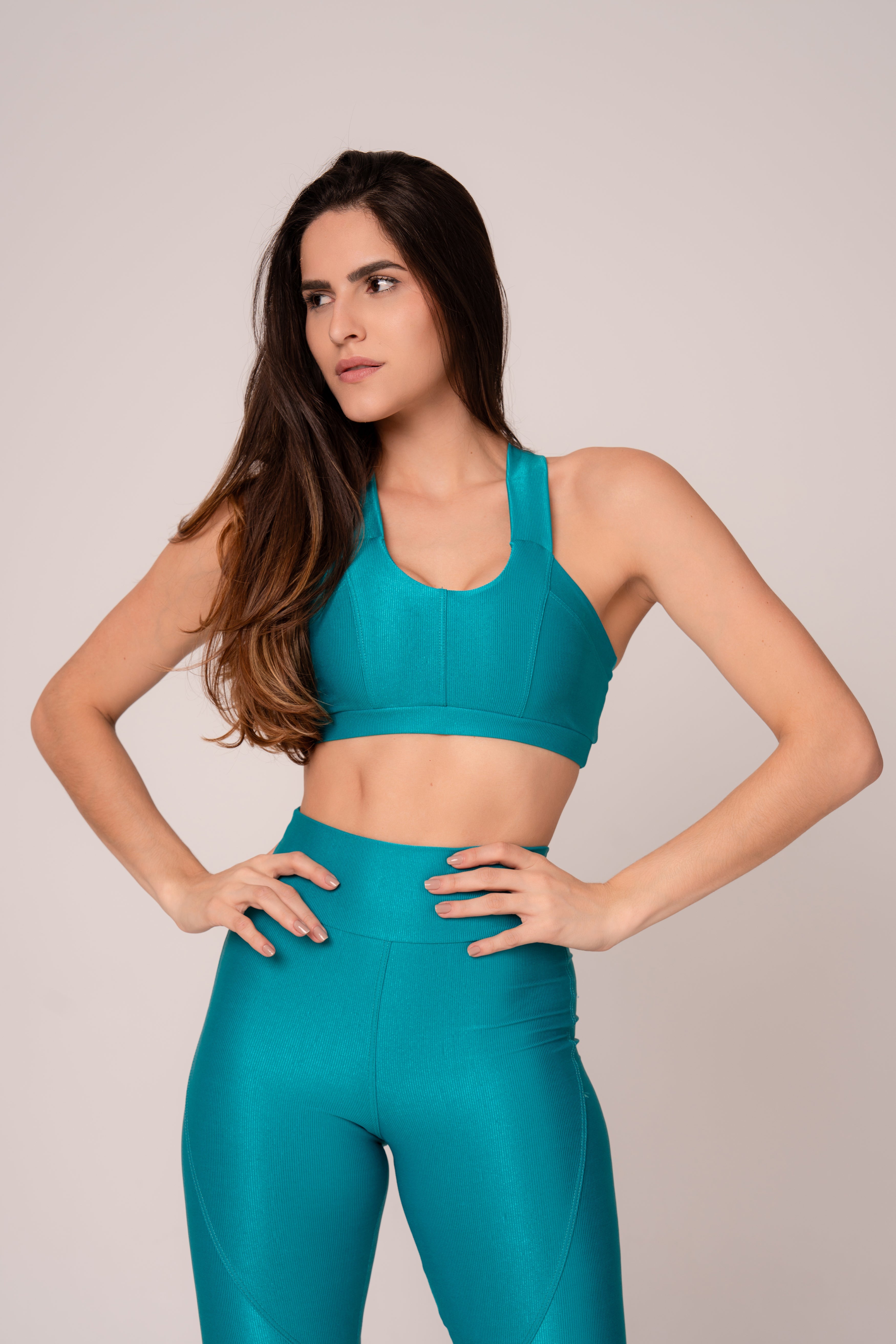 Damen Leggings & Top Set Arielle - Tiffanygruen