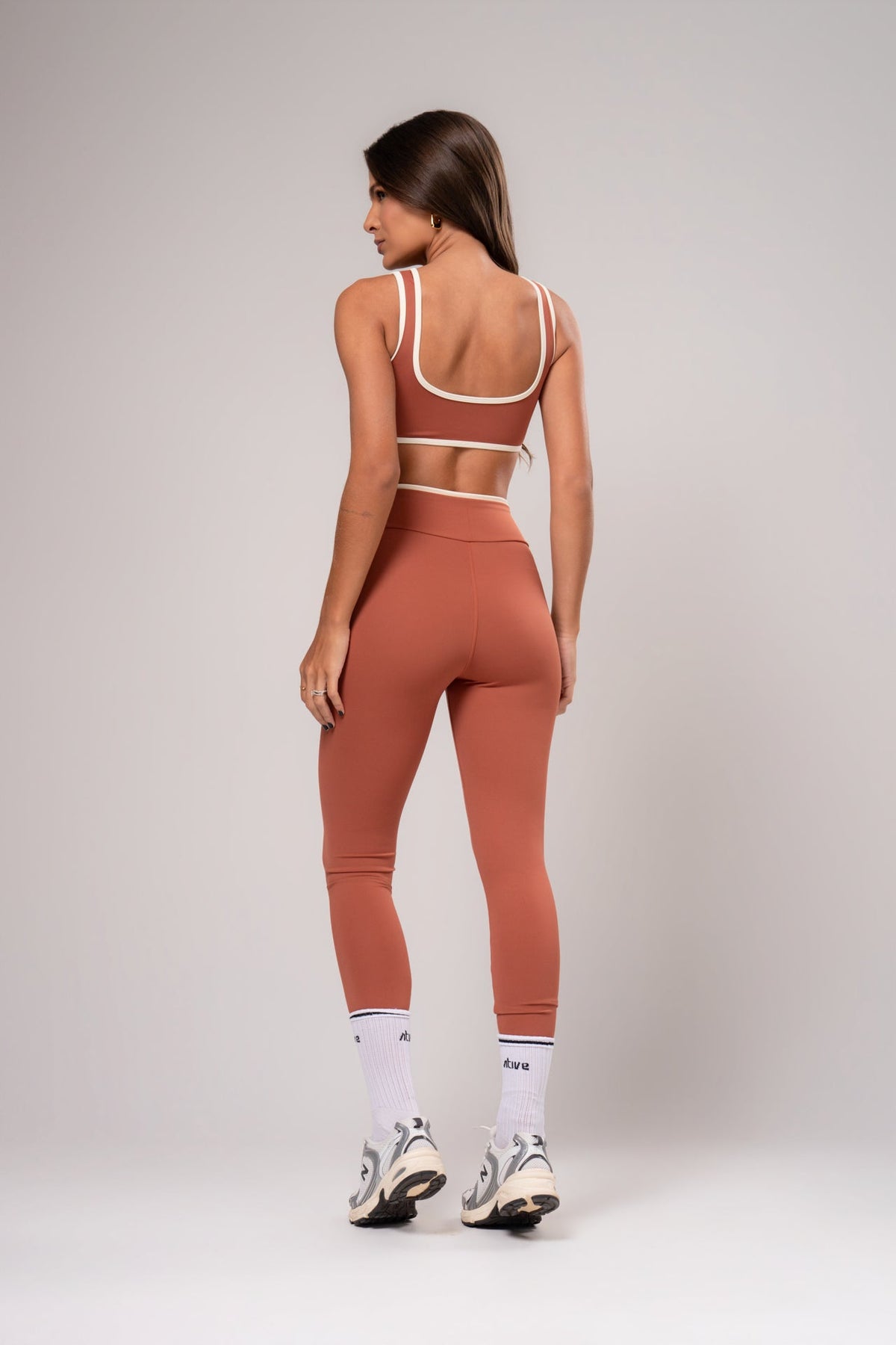 Damen Leggings & Top Set Nora - Terrakotta