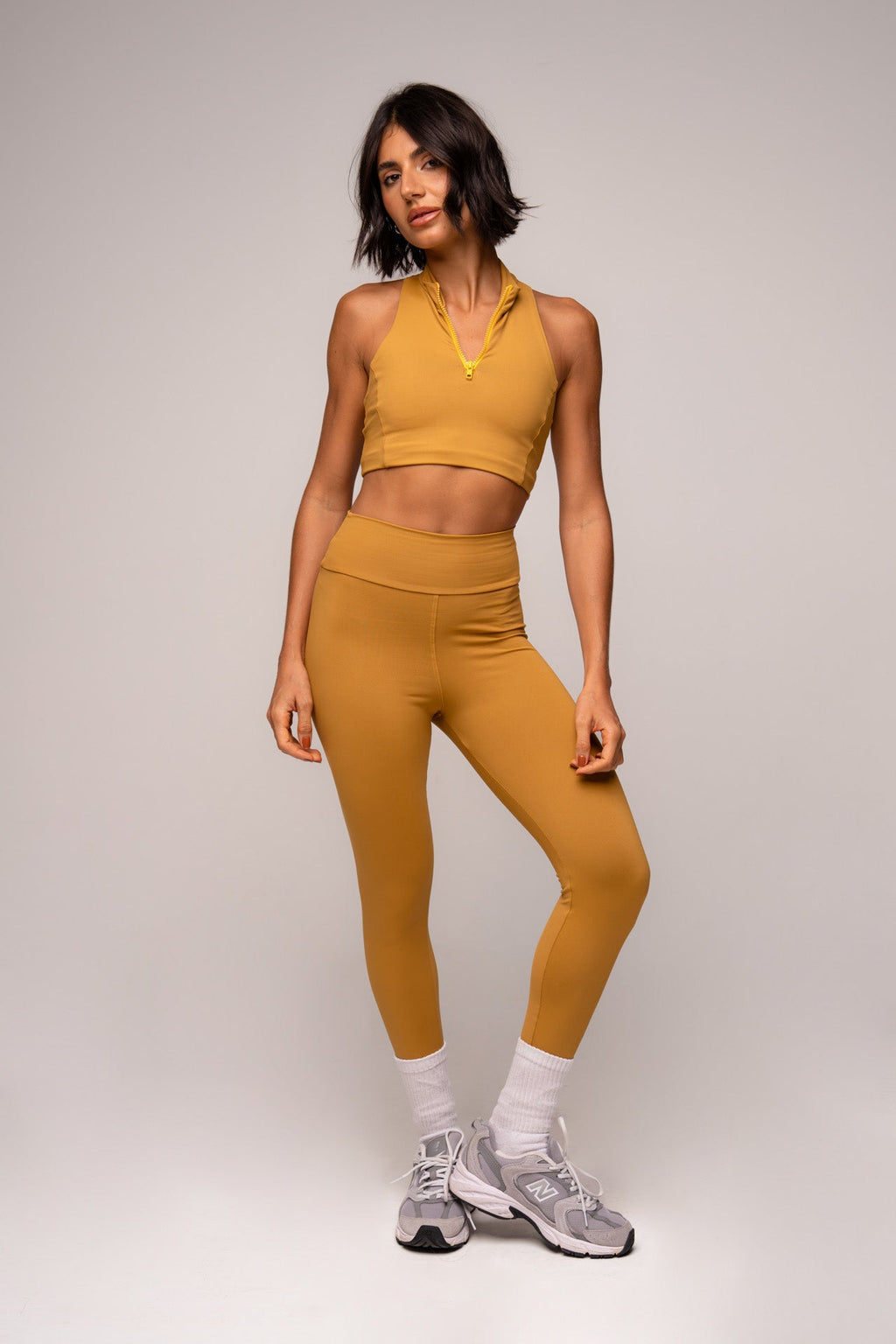 Damen Leggings & Top Set Mavelle - Senf