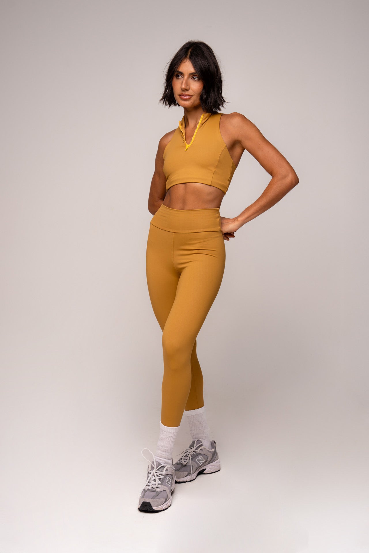 Damen Leggings & Top Set Mavelle - Senf