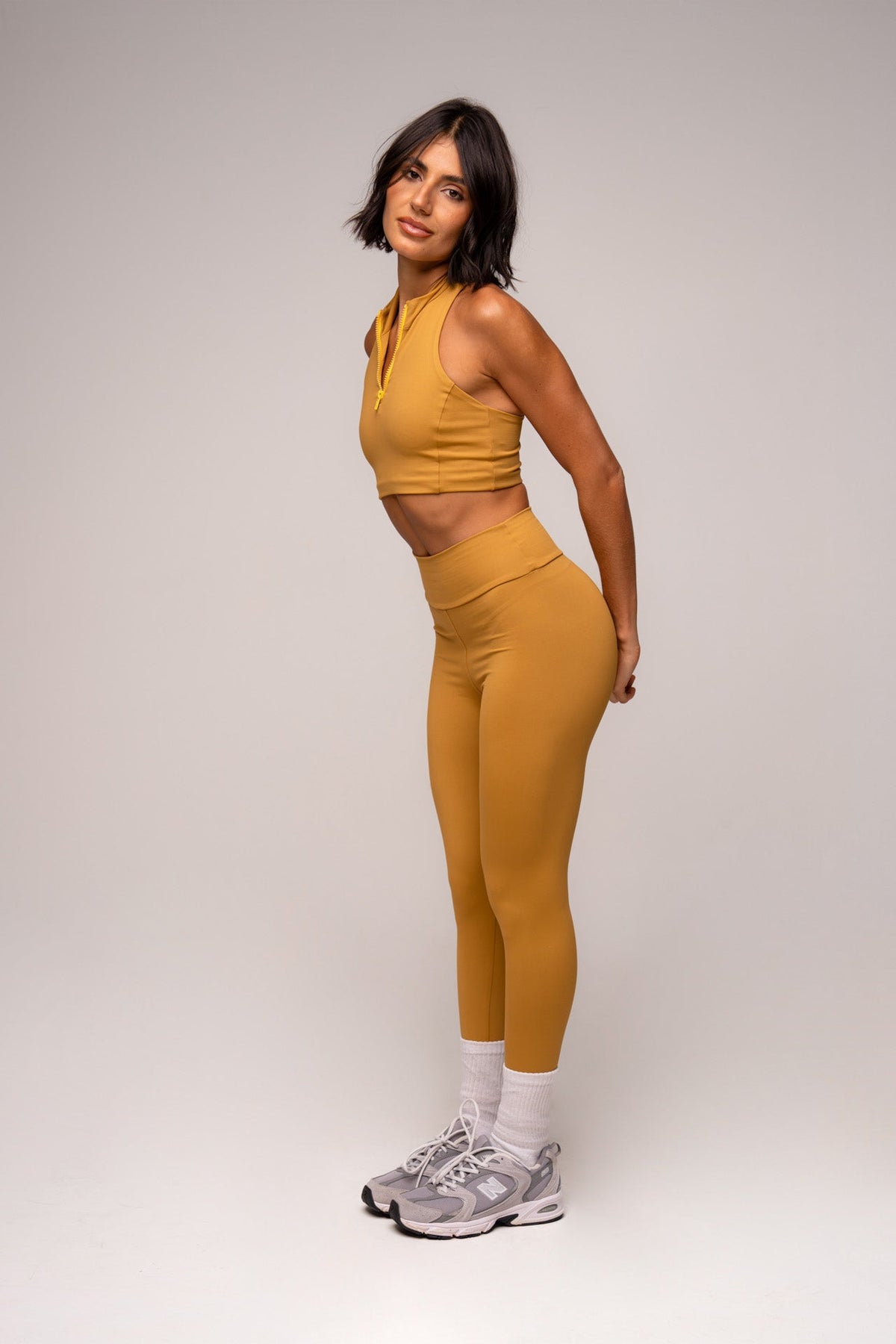Damen Leggings & Top Set Mavelle - Senf