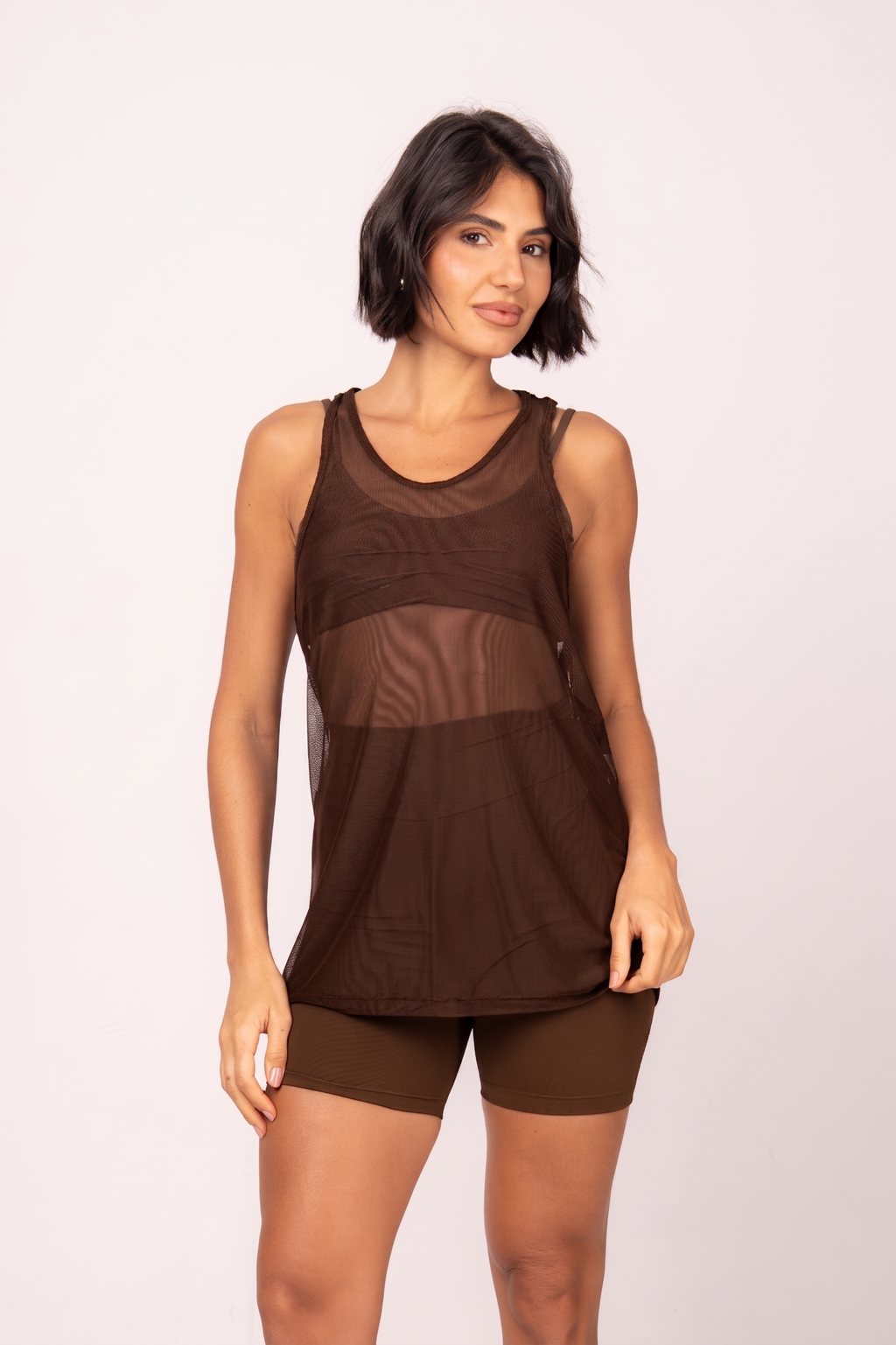 Damen Trainings-Top Mira - Kaffee