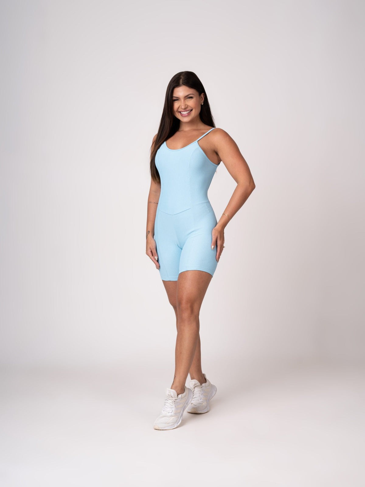 Damen Sport-Jumpsuit Veluna - Karibikblau