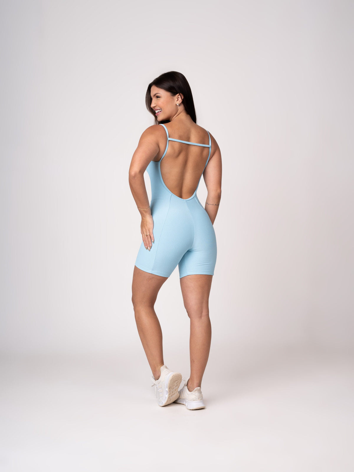 Damen Sport-Jumpsuit Veluna - Karibikblau